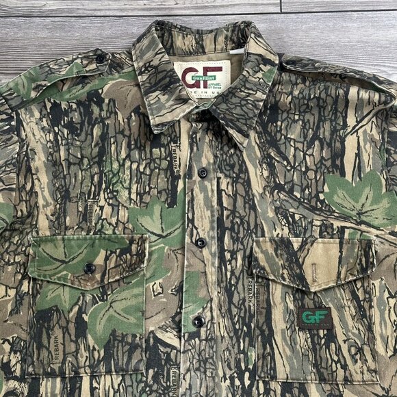 Vintage 90’s Gun Flint Real Tree Camo Button Up - Picture 2 of 3